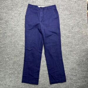 Cintas Work Chino Pants‎ Men's Navy Blue Mid Rise Straight Zip Fly - 30x29.5